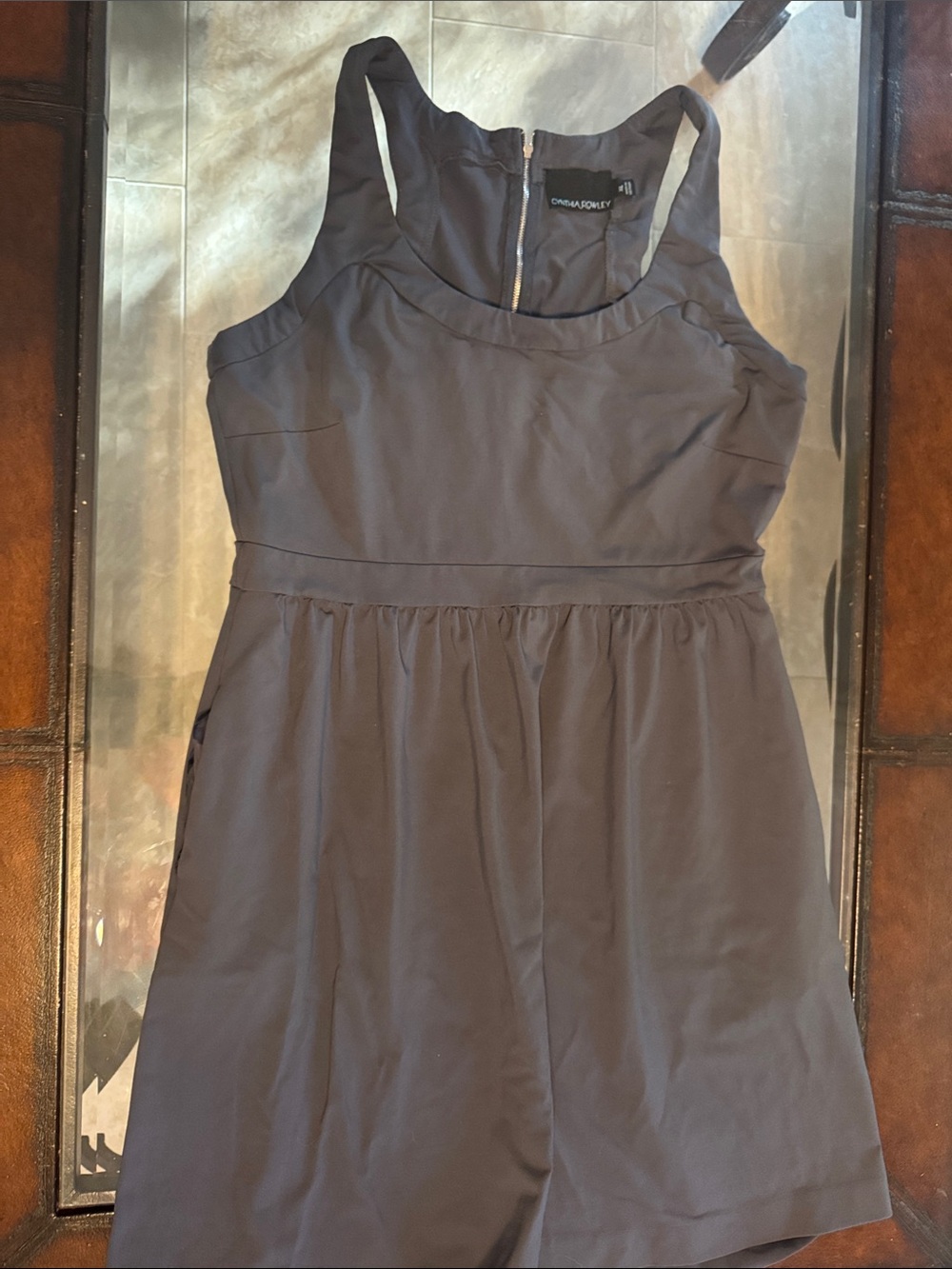 Cynthia Rowley Gray Racerback Mini Dress